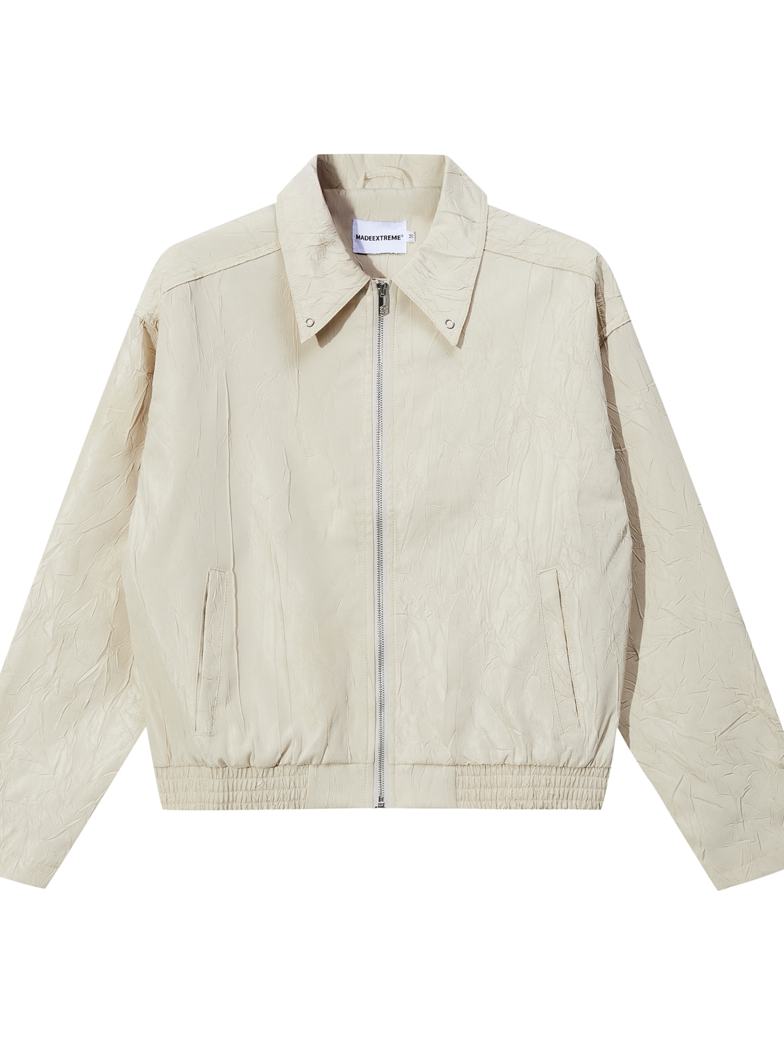 Crinkled Texture Windbreaker