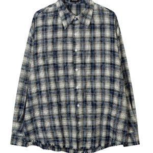Classic Frayed Plaid Shirt